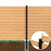 HOFT 96 in. Black Aluminum In-Ground Fence Line Post and Hardware