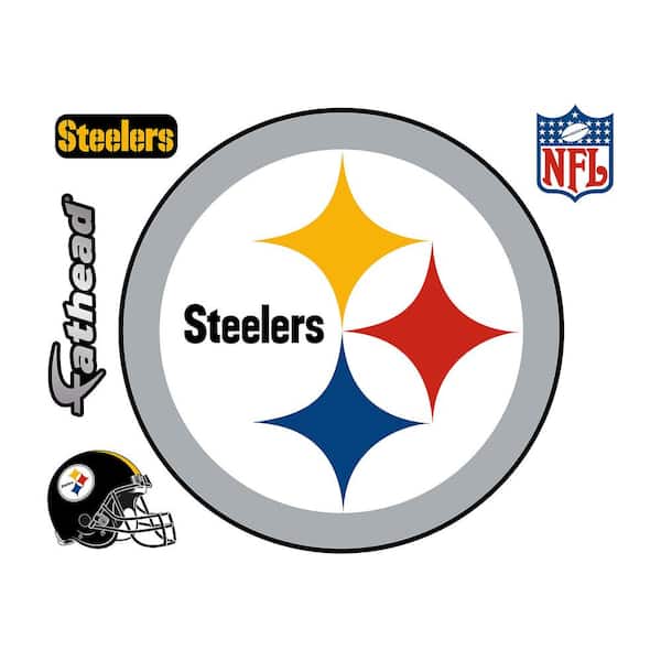 Fathead 39 in. H x 39 in. W Pittsburgh Steelers Logo Wall Mural