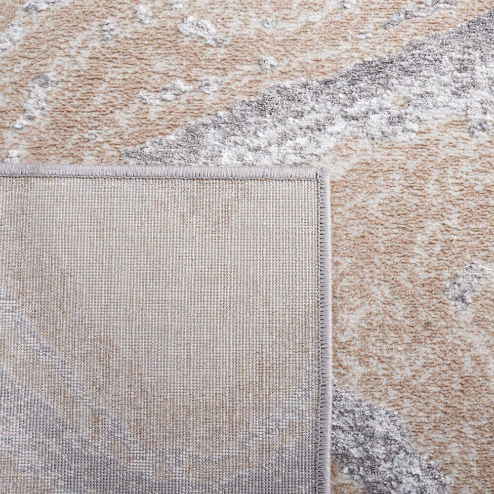 Amelia 8' x 10' Gray Beige Hand-knotted Synthetic Area Rug