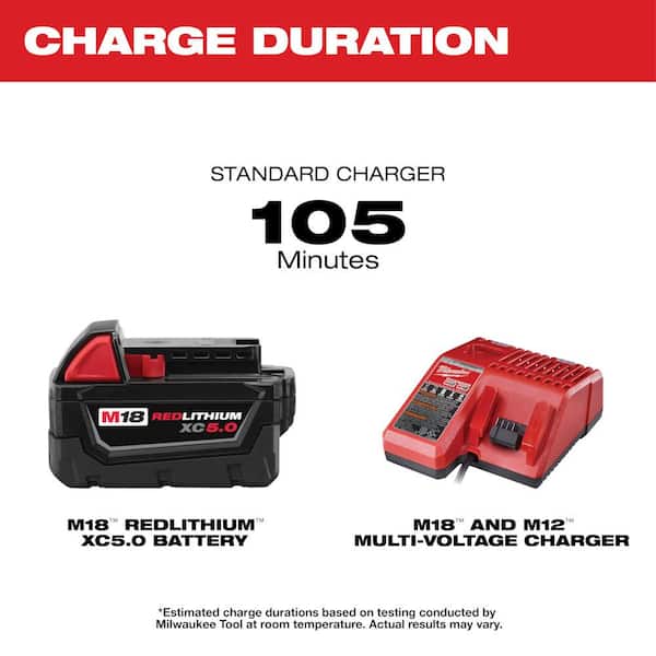 Milwaukee - M18 18-Volt Lithium-Ion Cordless Rocket Dual Power Tower Light w/5.0ah Battery