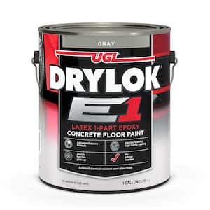 E1 1 gal. Gray Semi-Gloss 1-Part Epoxy Concrete Floor Paint
