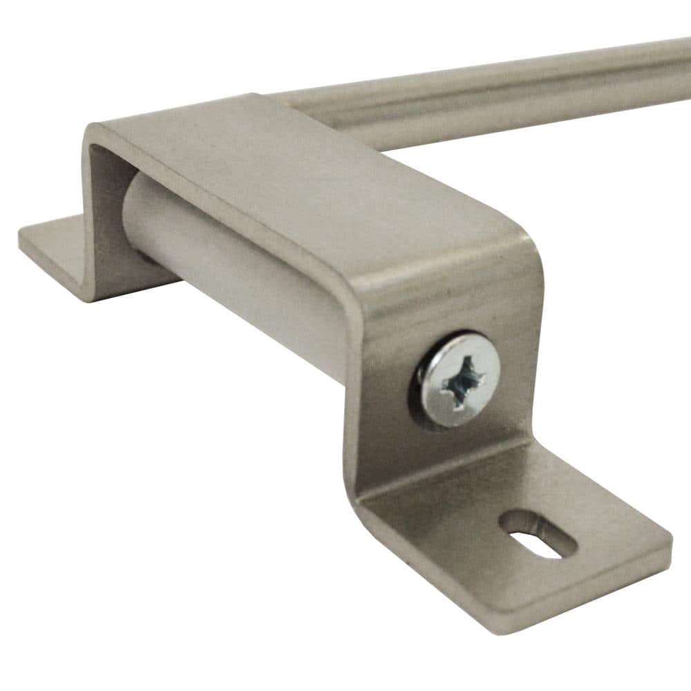 Nickel Adjustable Swing Arm Curtain Rod, 20-36"