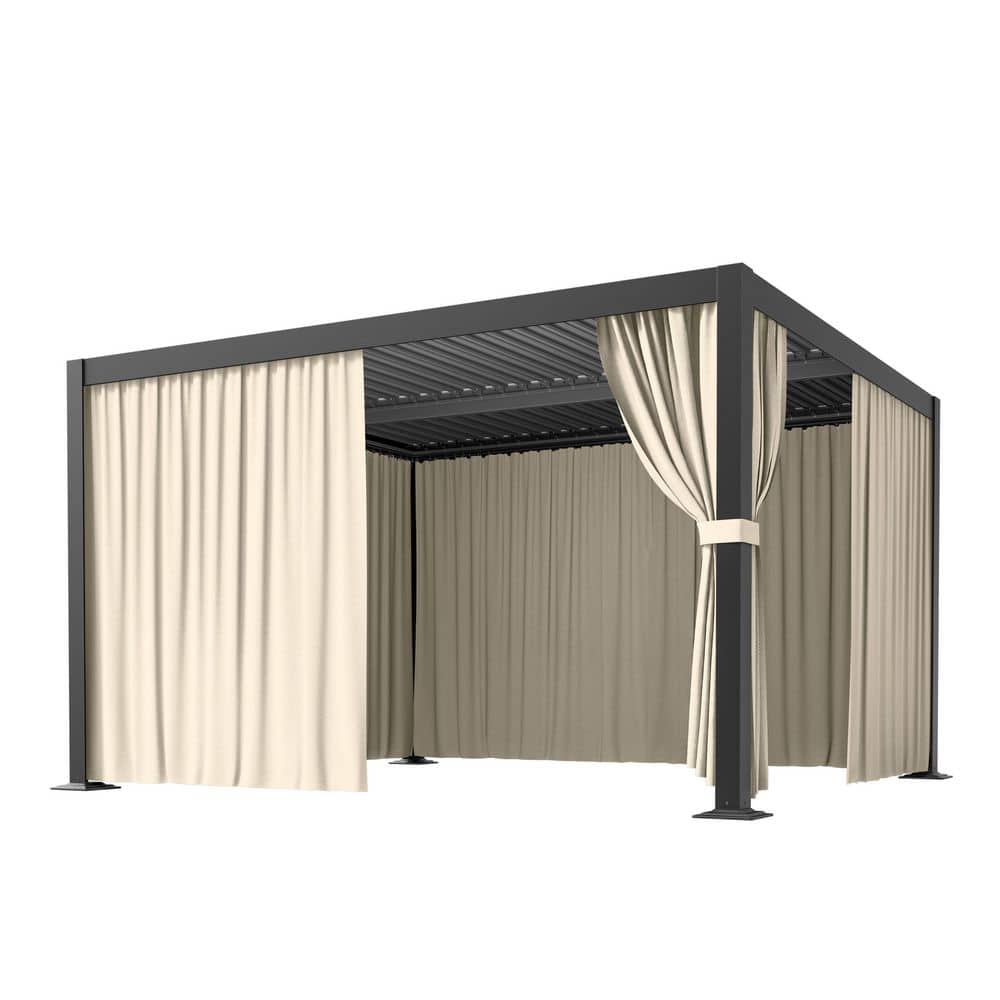 WNP 10 ft. x 12 ft. Universal Outdoor Privacy Curtains, Gazebo
