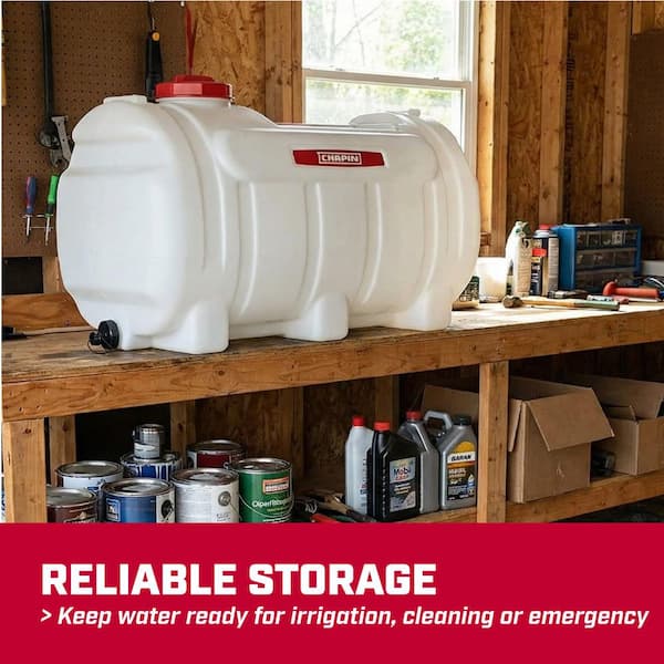 Chapin 98142 Water Storage Tank, 40 Gal., Wide Cap, Drain and