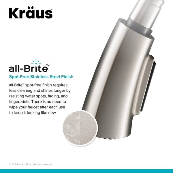 Kraus KPF-1673SFS Nolen Kitchen Faucet Spot Free Stainless Steel