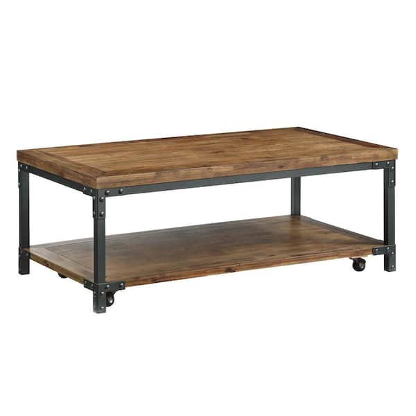 Steve Silver Lantana 48 in. Honey Rectangle Wood Coffee Table with ...