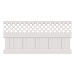 Anderson 4 ft. H x 8 ft. W White Vinyl Privacy Fence Panel (Unassembled)