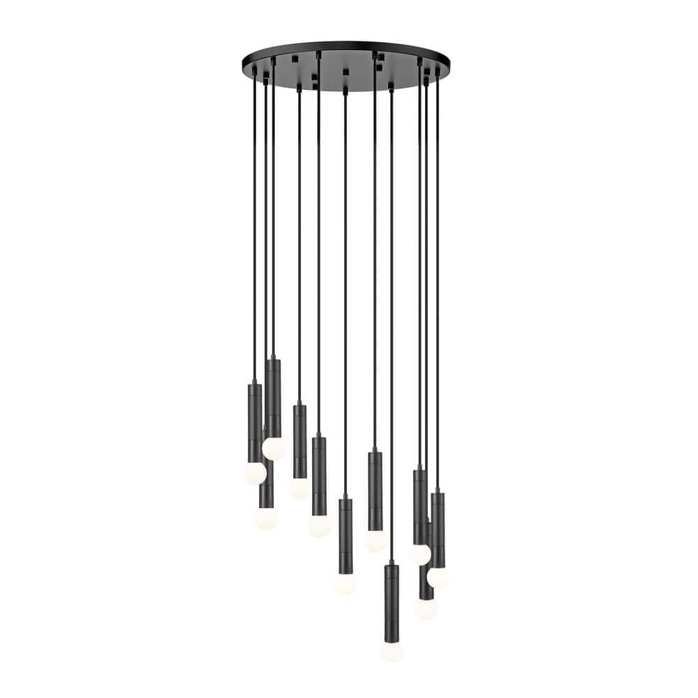 Stari 11-Light Matte Black Chandelier for Indoor Use with No Bulbs Included price history on PriceWatchPro
