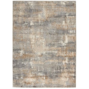 Ck950 Rush Grey/Beige 5 ft. x 7 ft. Abstract Contemporary Area Rug