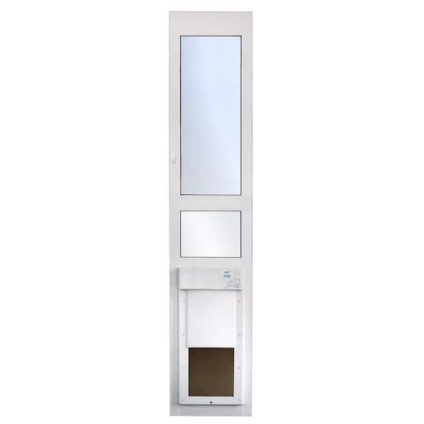 High Tech Pet 12-1/4 in. x 16 in. Power Pet Fully Automatic Patio Pet Door with Dual Pane Low-E Glass, Tall Track Height