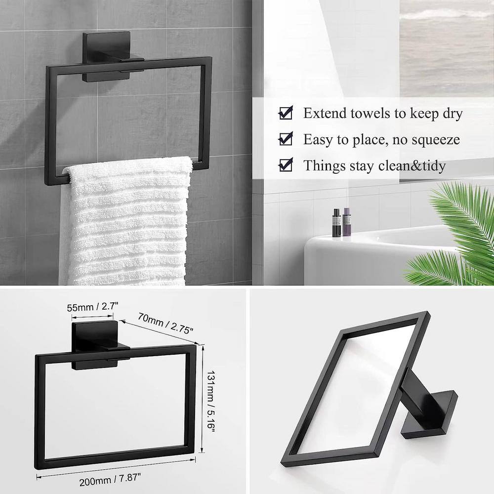 Matte Black Stainless Steel 24" Double Towel Bar Set