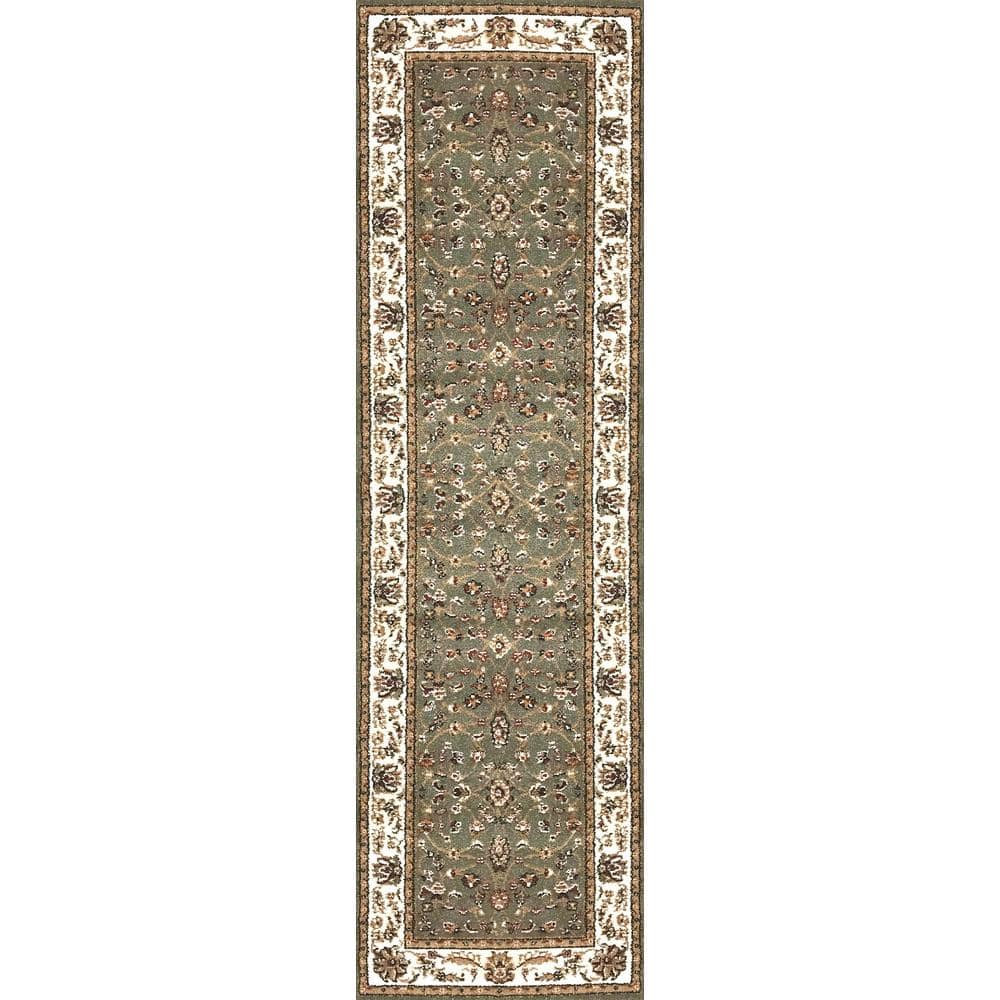 Como Sage 2 ft. x 7 ft. Traditional Oriental Scroll Area Rug