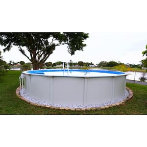 Blue 48 in. D/52 in. D, 18 ft. Round Overlap Pool Liner