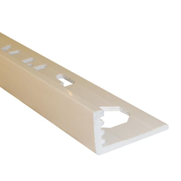 Novosuelo White 5/16 in. x 98-1/2 in. PVC Tile Edging Trim