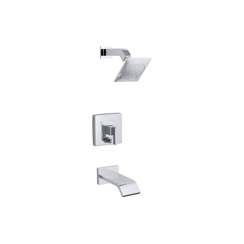 KOHLER Loure 1-Handle Tub and Shower Faucet Trim Kit in Polished Chrome ...