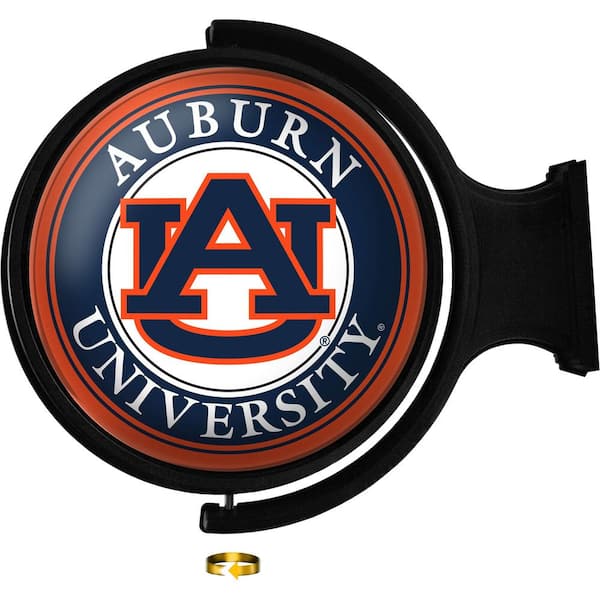 The Fan-Brand Auburn Tigers: Original "Pub Style" Round Rotating Lighted Wall Sign (21"L x 23"W x 5"H)