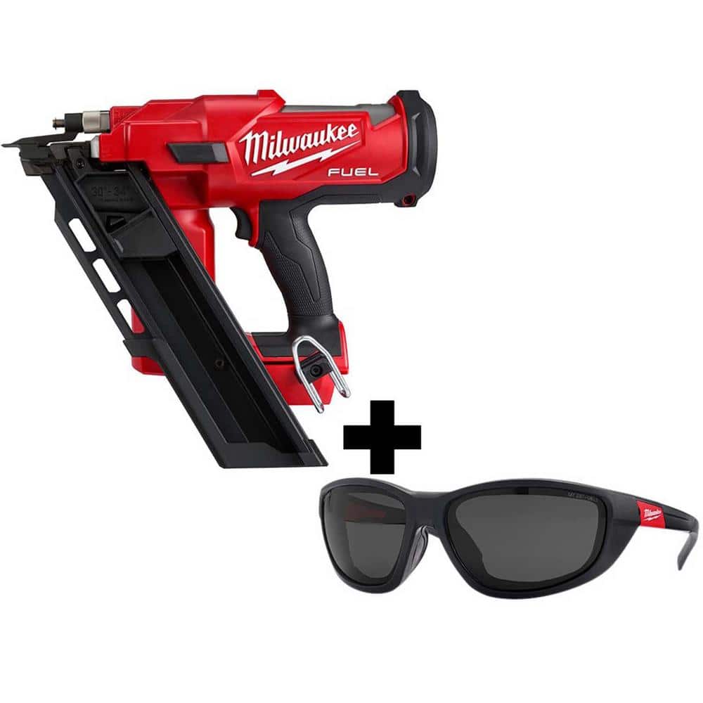 Milwaukee M18 FUEL 3-1/2 in. 18-Volt 30-Degree Lithium-Ion Brushless  Framing Nailer and Polarized Tinted Safety Glasses w/ Gasket  2745-20-48-73-2045 The Home Depot