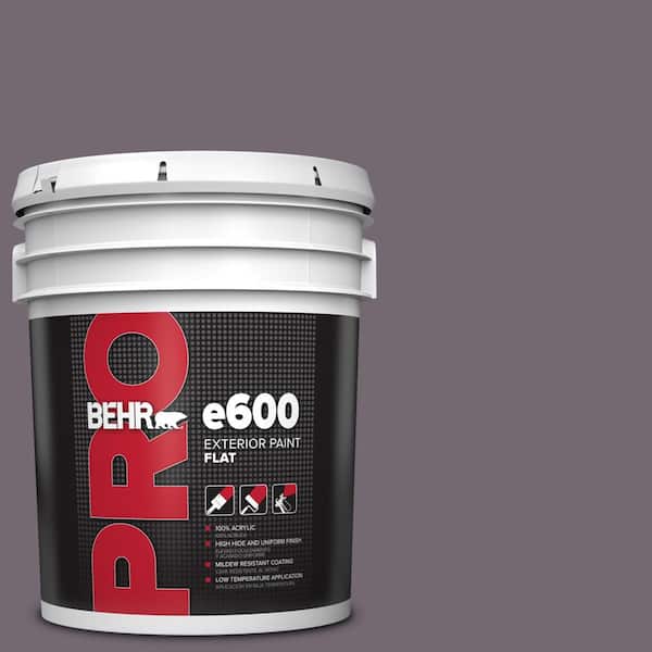 BEHR PRO 5 gal. #MQ1-33 Sultry Smoke Flat Exterior Paint
