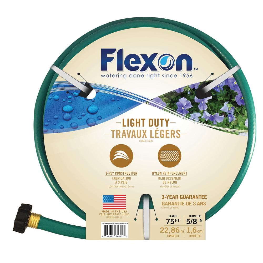 Flexon 5/8 in. Dia x 75 ft. Light Duty Garden Hose -  FR5875CN