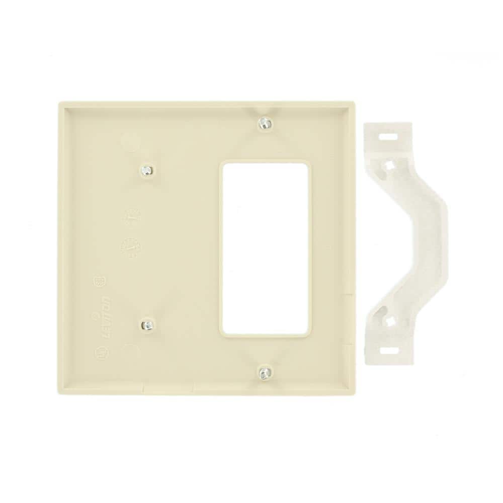 Light Almond 2-Gang Thermoplastic Nylon Wallplate