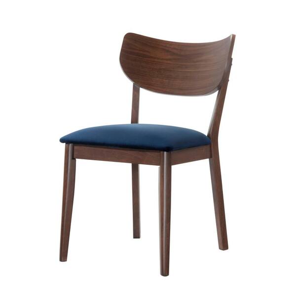 rosie light walnut side chair set