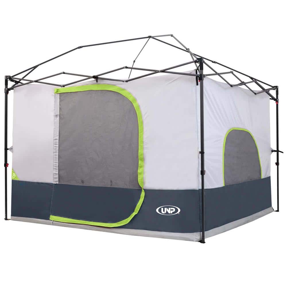 Zeus & Ruta 10 ft. x 10 ft. Dark Blue Pop Up Canopy Tent Fully