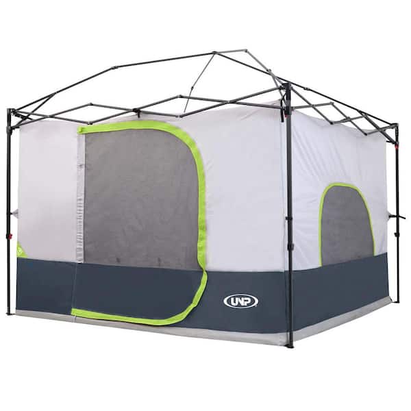 Zeus & Ruta 10 ft. x 10 ft. Dark Blue Pop Up Canopy Tent Fully Vented Roof, Easy Set Up Enclosed Canopy (Canopy Frame Not Included)