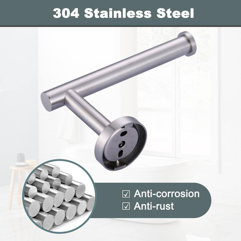 Brushed Nickel Wall-Mount Stainless Steel Toilet Paper Holder