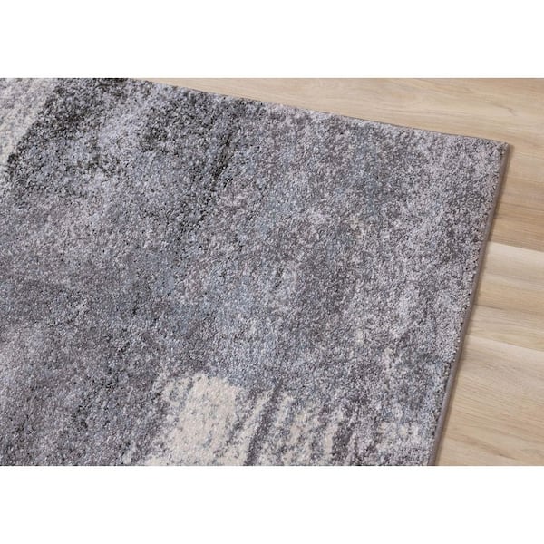 Eden Collections 4 ft. x 6 ft. White Distressed, Organic Indoor Area Rug