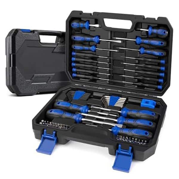 Magnetic Screwdriver Set 79-Piece Multi-Purpose Kit with Precision Drivers Allen Wrenches Bits Toolbox Storage