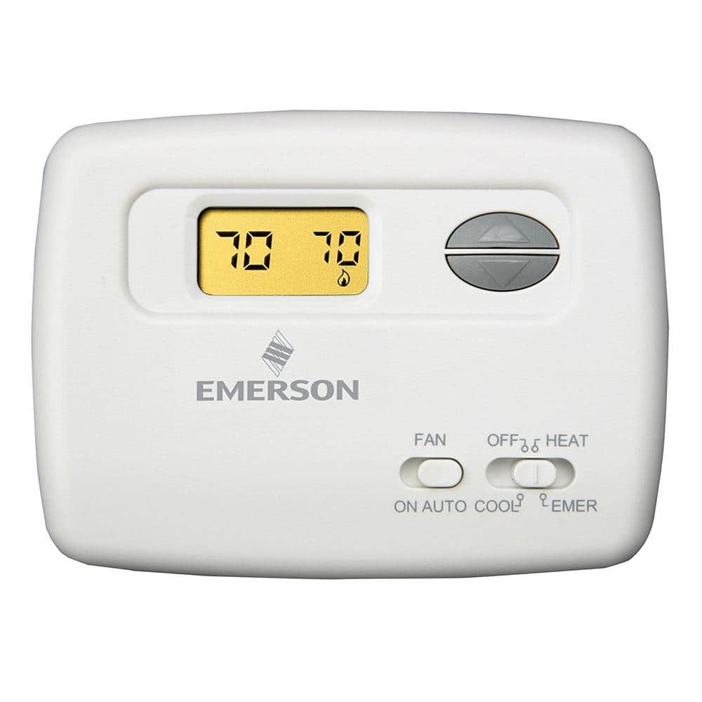 Emerson Non Programmable Heat Pump Thermostat F The Home Depot