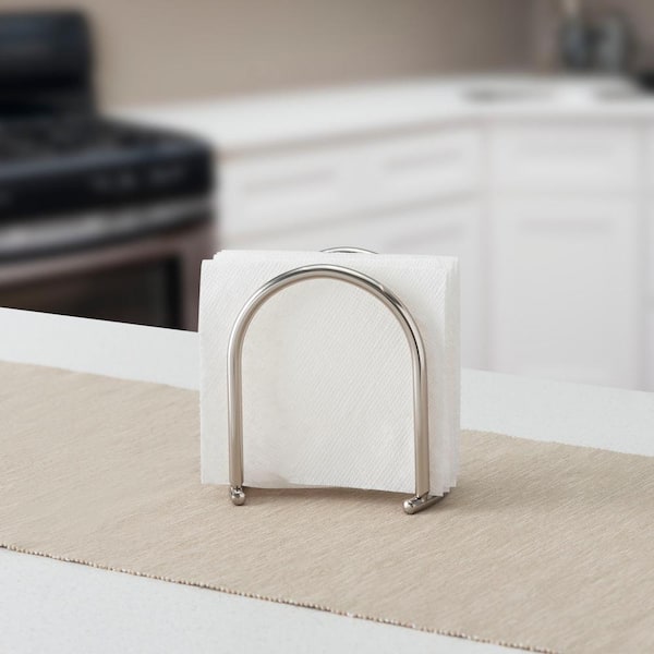 Home Basics Simplicity Collection Paper Towel Holder, Satin Chrome