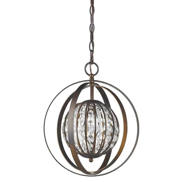 Acclaim Lighting Olivia 1-Light Indoor Oil Rubbed Bronze with Crystal Pendant