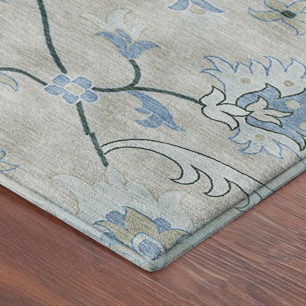 Mayfield Premium Machine Washable Abstract AMF2291 Beige 9 ft. x 12 ft. Area Rug