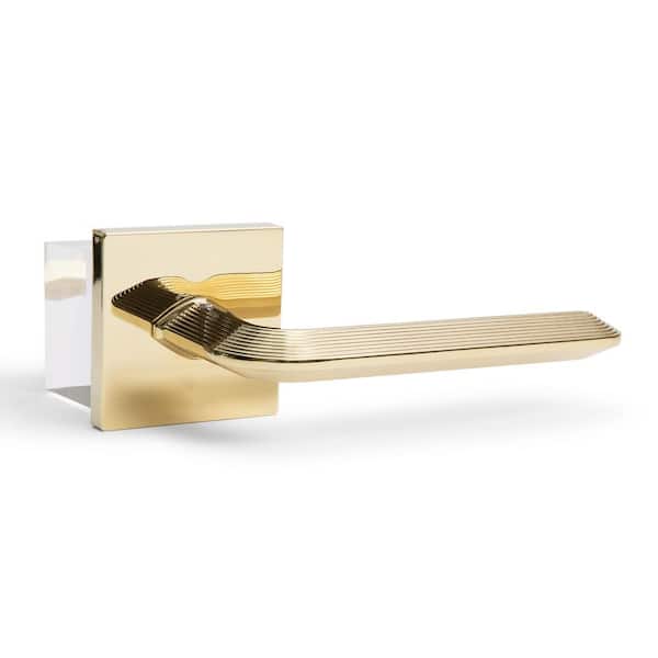 McBowery Crosby Polished Brass Bed/Bath Modern Door Handle (Privacy - Right Hand)