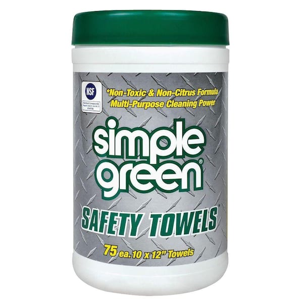 Simple Green 10 in. x 11.75 in. Multi-Purpose Safety Towels (75 Per Canister)