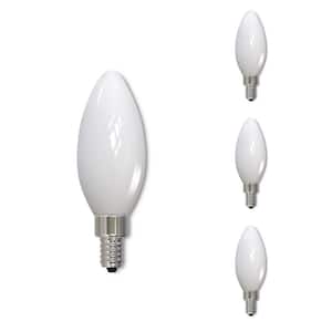 40 - Watt Equivalent Warm White Light B11 (E12) Candelabra Screw Base Dimmable Milky 2700K LED Light Bulb (4-Pack)