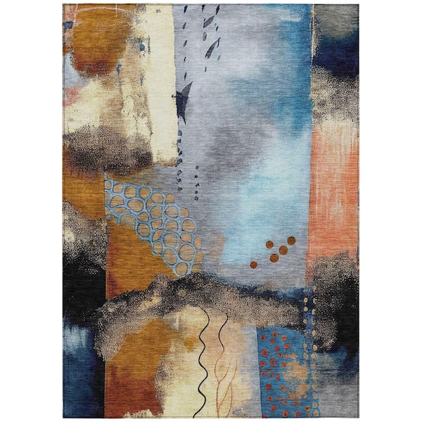 Addison Rugs Chantille Machine Washable Indoor/Outdoor Abstract ACN2127 Copper 8 ft. x 10 ft. Area Rug