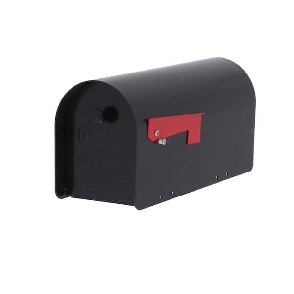 Gibraltar Mailboxes Tuff Body Post-Mount Mailbox, Black
