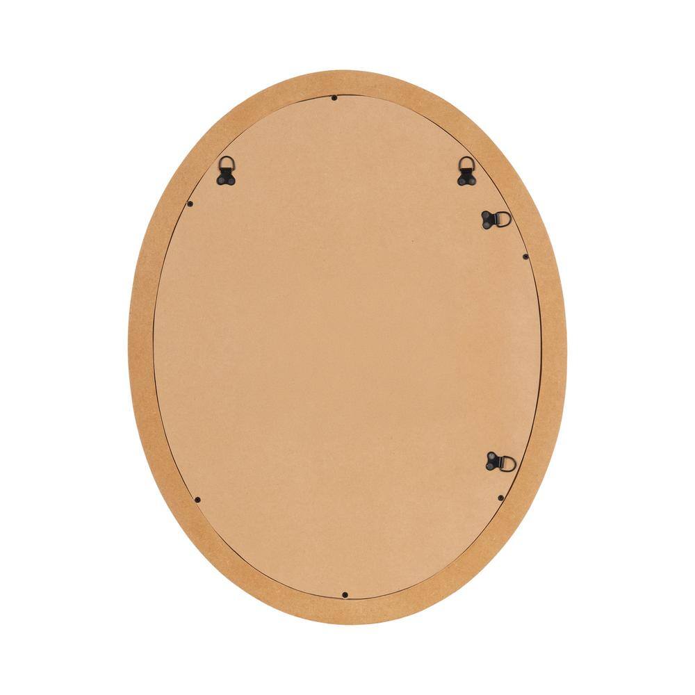 Natural Burlwood Oval Vanity Wall Mirror 22" x 28"