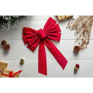 16 in Red Traditional Christmas Bow