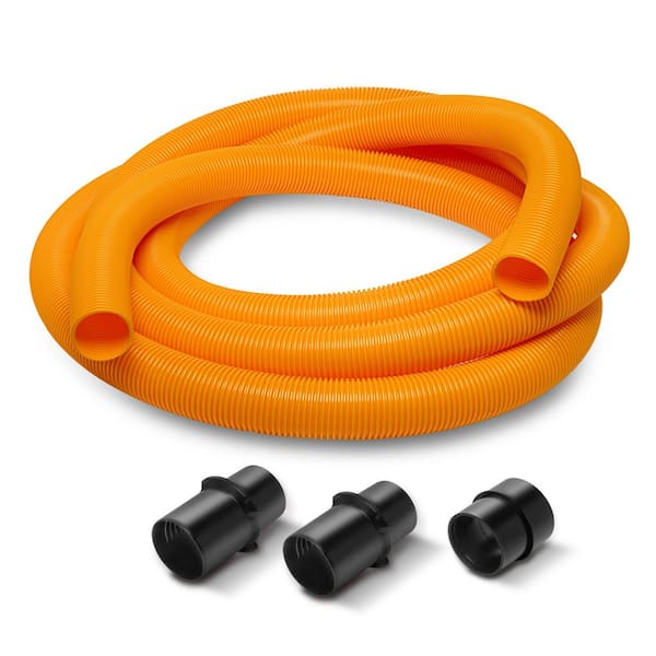 2-1/2 in. x 20 ft. Shop Vac Hose Kit with Adapters for 2-1/4 in. and 2-5/8 in. Vacuum Ports for Dust Collection