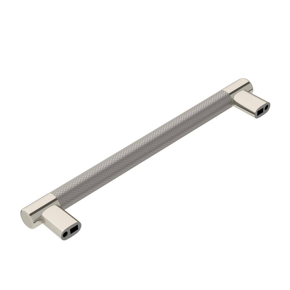 Polished Nickel and Stainless Steel Modern Cabinet Pull