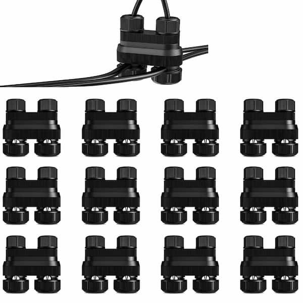 Low Voltage Landscape Lighting Wire Connectors Waterproof Fastlock2 12-18 Gauge for Path Lights 12 Pack