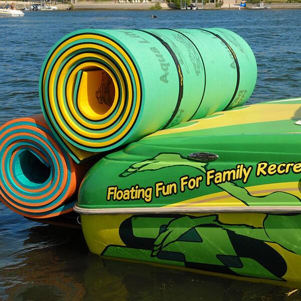Aqua Lily Pad 15 Ft Lime Green Floating Foam Island With Foam Pool Noodle Float Alp15 Pool Noodle Lg The Home Depot