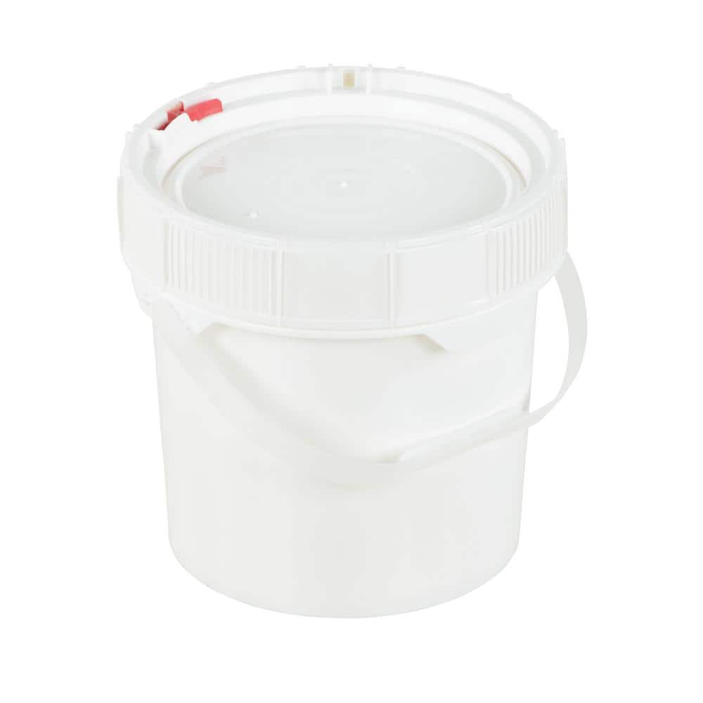 2.5 GALLON ROUND WHITE HDPE SCREW TOP PAIL. Pipeline Packaging