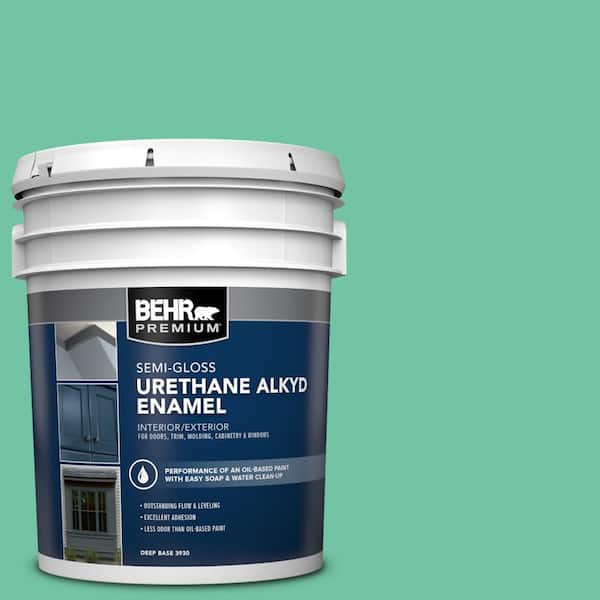 BEHR PREMIUM 5 gal. #P420-4A Gem Silica Urethane Alkyd Semi-Gloss Enamel Interior/Exterior Paint