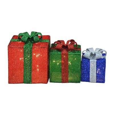 Home Accents Holiday 4.5 ft. Tinsel LED Stacked Gift Boxes Holiday Yard  Decoration 23RT54520141 - The Home Depot