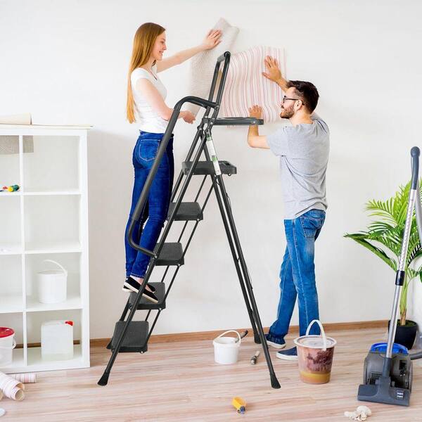 バルド 8C CRAFT ディアマナプロトタイプ スティンガー70x KIWDZFU Reach 60 in. H, 5 Step Ladder Portable Steel Folding Stool
