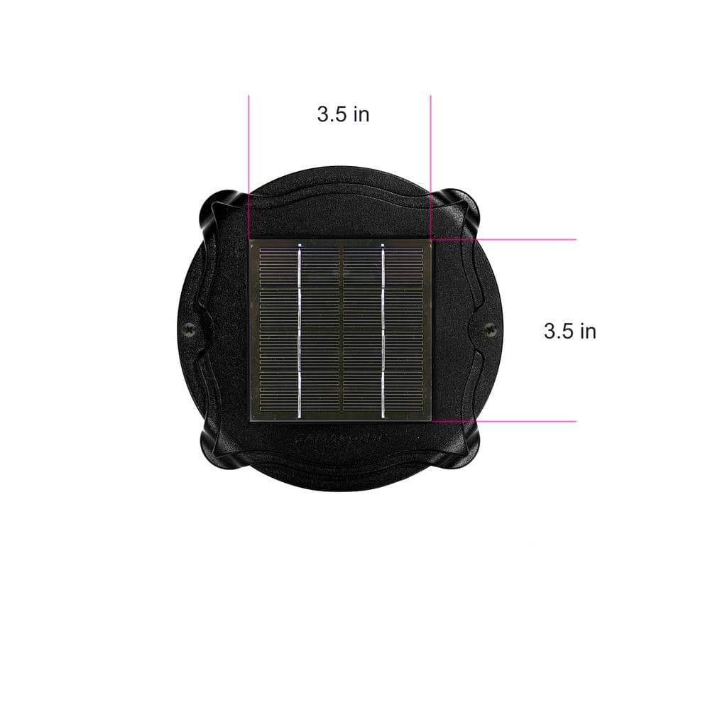 Aurora Black Cast Aluminum Solar Outdoor Light with LED Bulb